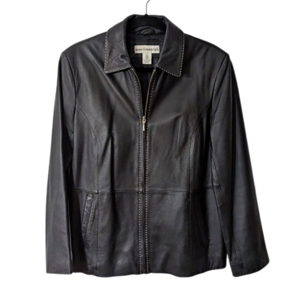 Like New Modern Essentials Women's Leather‎ Jacket Black Size Medium